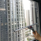 18" Heavy Duty Window Cleaning Squeegee Handheld Scraper for Glass Doors, Windows, Car Windshields (Black, 18IN/45CM)
