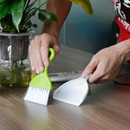 2 Pcs Mini Dustpan Set Brush for Table Whisk Brooms Small Dustpan Broom Set Mini Dust Pans with Brush Tiny Cleaning Table Sweep