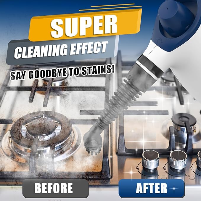 Powerful High-Pressure Steam Cleaner for Home, One-Touch Handheld Steam Cleaner with Safety Lock,9PCS Attachments, 350ML Steamer for Deep Cleaning Tile, Grout, Windows, Shower, Car, bathrooms,Kitchens