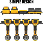 UNITEDPOWER Wall Mounted Drill Rack & Tool Shelf, Power Tool Organizer Holder, Heavy Duty Utility Storage Rack for Cordless, Battery Powered Hand Tools, Workshop, Shed, Garage