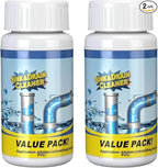 2 Pcs Sink and Drain Cleaner, Powerful Pipe Dredge Sink Cleaner Powder, Fast Foaming Drain Cleaner Pipeline Dredging Agent for Kitchen Toilet Pipeline Quick Cleaning (2) (2)