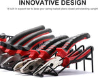 CASOMAN Plier Organizer Rack, 2 Pack, Stores Spring Loaded, Black, 15-Slot Plier Rack, Keep Pliers Organized in Tool Drawer
