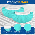 LOVECO 10 Pack Universal Steam Cloths for Handheld Steam Cleaner, Compatible with Bissell Steam Shot, Comforday, Wagner Spraytech etc - Reusable Washable Microfiber Rags - Peacock Blue