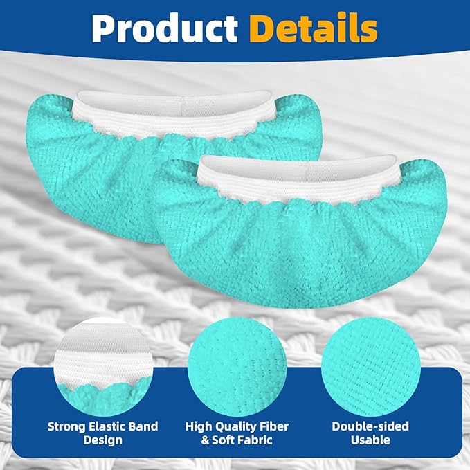 LOVECO 10 Pack Universal Steam Cloths for Handheld Steam Cleaner, Compatible with Bissell Steam Shot, Comforday, Wagner Spraytech etc - Reusable Washable Microfiber Rags - Peacock Blue