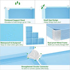 C&AHOME Cube Storage Organizer, 6-Cube Shelves Units, Closet Cabinet, DIY Plastic Modular Book Shelf, Ideal for Bedroom, Living Room, Office, 36.6" L x 12.4" W x 36.6" H Blue UPCS06L