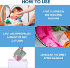200 Pcs Color Absorber Laundry Sheets Color Dye Guard Sheets for Laundry Prevent Runs or Bleeds Fragrance Free Trapping for Home Apartment