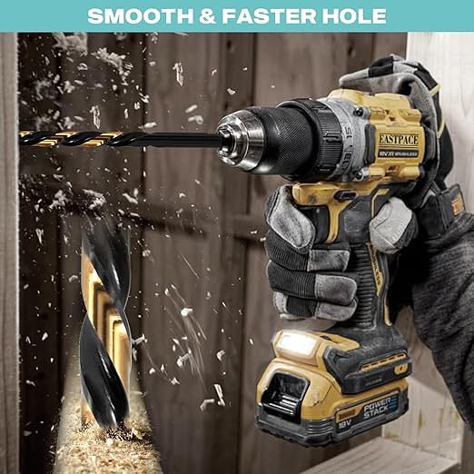 29Pcs Drill Bit Set 1/16"-1/2", HSS with Black and Gold Finish, Twist Jobber Drill Bit Kit with Index Case for Cast Iron, Hard Metal, Stainless Steel, Plastic and Wood