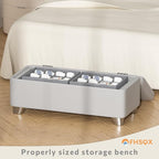 FHSQX 2 Pack Shoe Organizer for Closet,Fits up to 24 Pairs,Fabric Shoe Storage Bins,Large Shoe Box Storage Containers with Bottom Support for Shoes (Dark Gray, (16.5 * 12.6 * 9.5) x1)