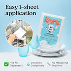 Freddie Dishwasher Sheets Fragrance Free - Space-Saving Alternative to Liquid Detergent - 180 Loads (3 Pack) Concentrated Plastic Jug Free Strips