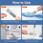 Toilet Pumice Stone With Handle, 5 Pack Pumice Stone Toilet Bowl Cleaner, Hard Water Toilets Ring Remover for Cleaning Toilets, Bathtubs, Stove, Grills, Swimming Pools, Sinks