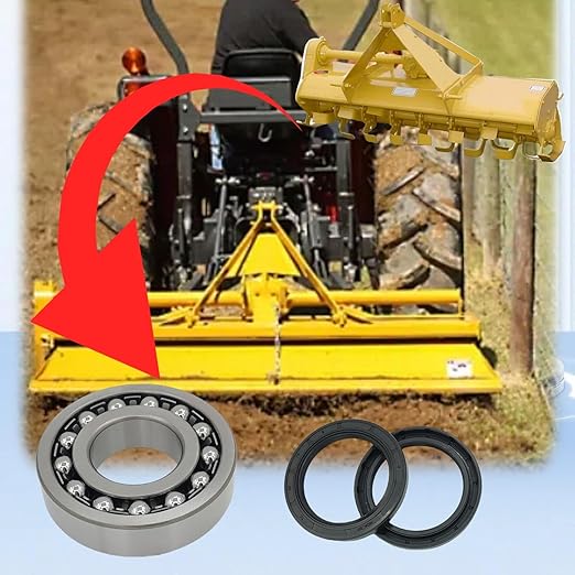 Self-Aligning Bearing & Seal Kit Fits for King Kutter RTG/TG/TG-G Tillers (48-84") - Replaces 902019 & 505017 | LZXQYMX Durable Replacement