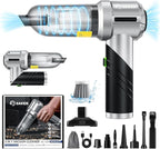 Saker Portable Handheld Vacuum Cordless Portable 17000PA Foldable Car Vacuum Cleaner Mini Dust Blower with Brushless Motor for Office Pet and Home Cleaning HL133