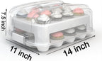 Top Shelf Elements Cupcake Carrier, EXTRA LARGE LID, White Cupcake Holder Carries 24 Standard-Size Cupcakes, Muffin Traveler Two Tier Stand Reusable Cupcake Box