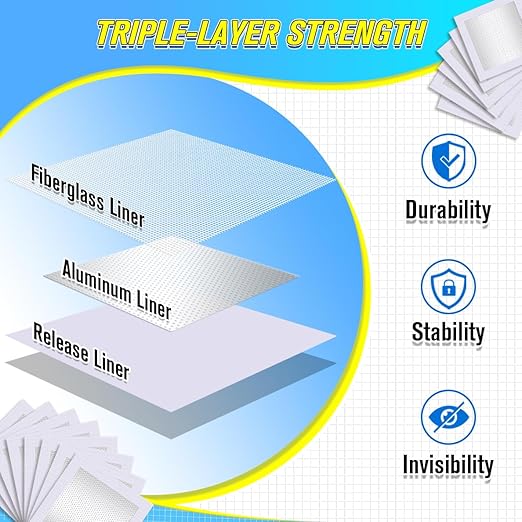 DIYSELF 18 Pack Drywall Repair Kit, Spackle Wall Repair for Nail Holes, Drywall Patch Kits, Hole Putty Filler for Small Hole Repair, Wall Patch Repair Kit for Home, Apartment, Nursery