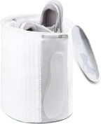 Large Shoe Bag for Washing Machine, Two-Zone Design, 2 Mesh Pockets, One-Step Wash for Complete Cleaning, Durable Invisible Zipper Sneaker Laundry Bag Home Dorm Essentials 9.45" x 13.8"