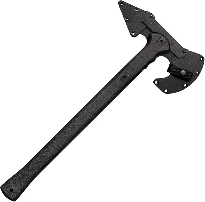 Cold Steel Drop Forged Tomahawk Survival Hatchet - Great for Camping, Survival, Outdoors and Chopping Wood, Trench Hawk - Black, One Size