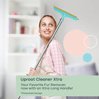 Uproot Cleaner Xtra Pet Hair Removal Tool: Reusable Carpet Rake with Telescopic 60" Handle - As Powerful as Uproot Cleaner Pro Pet Hair Remover, but Made for Carpets, Curtains - Don't Bend Don't Kneel