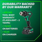 Metabo HPT 18V MultiVolt™ Cordless Driver Drill, Impact Driver, Reciprocating Saw, and Torchlight 4-Pc Combo Kit | Includes 2-18V 2.0Ah Batteries | Lifetime Tool Warranty | KC18DEX4