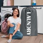 Sylfairy Laundry bags, 2 Pack Travel Laundry Bag for Dirty Clothes with Drawstring, Heavy Duty Laundry Bag for Traveling Camping, Easy Fit a Laundry Hamper or Basket Travel Essentials
