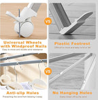 Clothes Drying Rack Foldable, 4-Legged Portable Drying Rack Clothing with 20 Clips, Shoe Dryer Rack, Outdoor Laundry Drying Racks with 4 Pulleys, Aluminum Hanging Dry Rack for Clothes,Socks,Towel