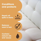 Furniture Clinic Leather Protection Cream | 2-in-1 Leather Conditioner & Waterproofing Protector for Furniture, Shoes, Car Seats & More | Prevent Stains While Nourishing | 17oz/ 500ml
