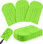 Zubebe 6 Pcs Duster Refill Reusable Fleece Duster Refills Feather Flat Dusters Multi Surface Washable Cleaning Pads Tools for Home, Blinds, Car, Pet, Furniture, Fans (Olive Green)