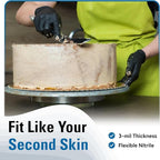 Disposable Nitrile Gloves Black, Food Safe Rubber Gloves Latex-Free Powder-Free for Cooking Food Prep Kitchen Clean