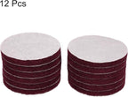 HARFINGTON 12pcs Scrubber Scouring Pads 500 Grits 4 Inch Drill Power Brush Hoop and Loop Surface Conditioning Disc Drill Scuffing Disc Scrub Pads for Home Kitchen Cleaning, Dark Red