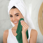 Utopia Towels 24 Pack Cotton Washcloths Set - 100% Ring Spun Cotton, Premium Quality Flannel Face Cloths, Highly Absorbent and Soft Feel Fingertip Towels (Hunter Green)