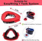 Mop Replacement Heads 2 Pcs & 1 Scrub Brush Combo for Ocedar Easywring 1-Tank System,Microfiber Spin Mop Replacement Head,Machine Washable for Bathroom,Kitchen,Tub and Tile Cleaning