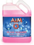 AIM Chemicals Ammoniated Glass Cleaner Concentrate - Streak-Free Shine for Windows, Cars, Homes, Offices - Dilutes 10:1 - Removes Dirt, Grime, Fingerprints - Ideal for Glass Spray Bottles - Gal