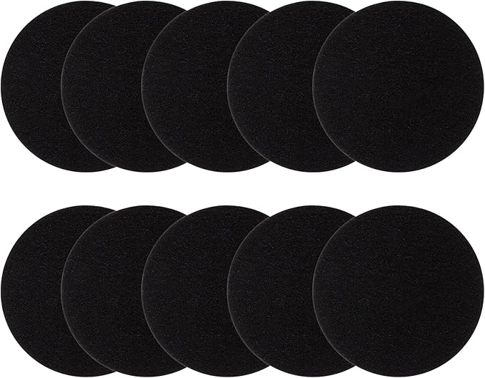 10 Pack Charcoal Filters for Kitchen Compost Bin, Compost Filters for Countertop Bin Pail Replacement, Activated Charcoal Home Bucket Refill Sets, Round 6.7 Inch