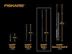 Fiskars QuikFit Shaft L, Length: 156 cm, Aluminium, Black/Orange, 1000661