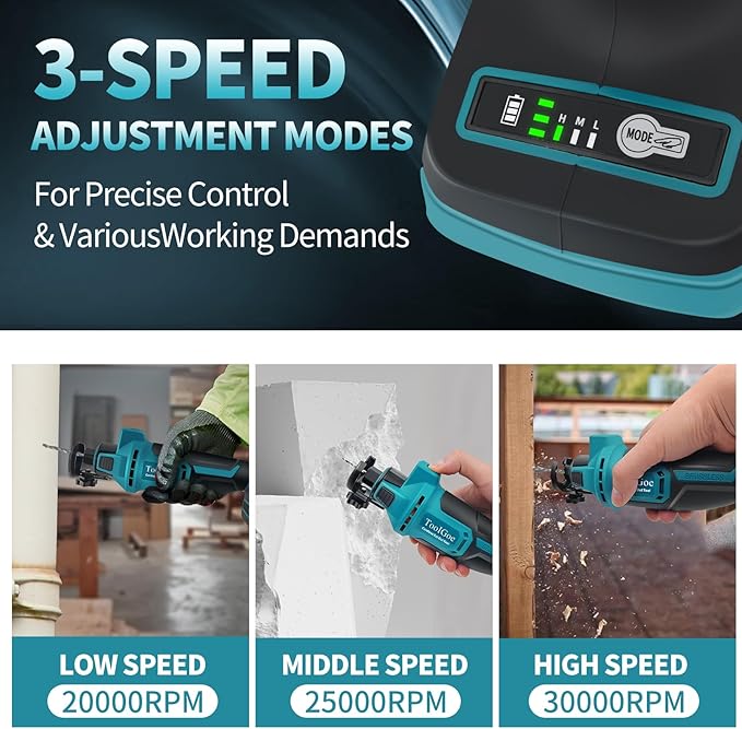 Cordless Drywall Cut-Out Tool for 18V Battery: Brushless Motor Tool (Battery Not Included) - Up 30000 RPM Variable Speed Rotary Ma-Kita Saw kit for Cutting,Paneling,and Ceiling Tiles