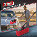 2In1|2MOPS(Car Wash Brush Mop*1 & Car Duster Mop*1) with 1 Long Handle|Microfiber Car Brushes for Washing Exterior,Car Wash Accessories Scratch Free,Car Wash Mop for Rv Truck Boat