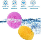 15 Pcs Plastic Dish Scrubbers, Nylon Scouring Pad Mesh Pot Scourers(Yellow+Pink+Orange)