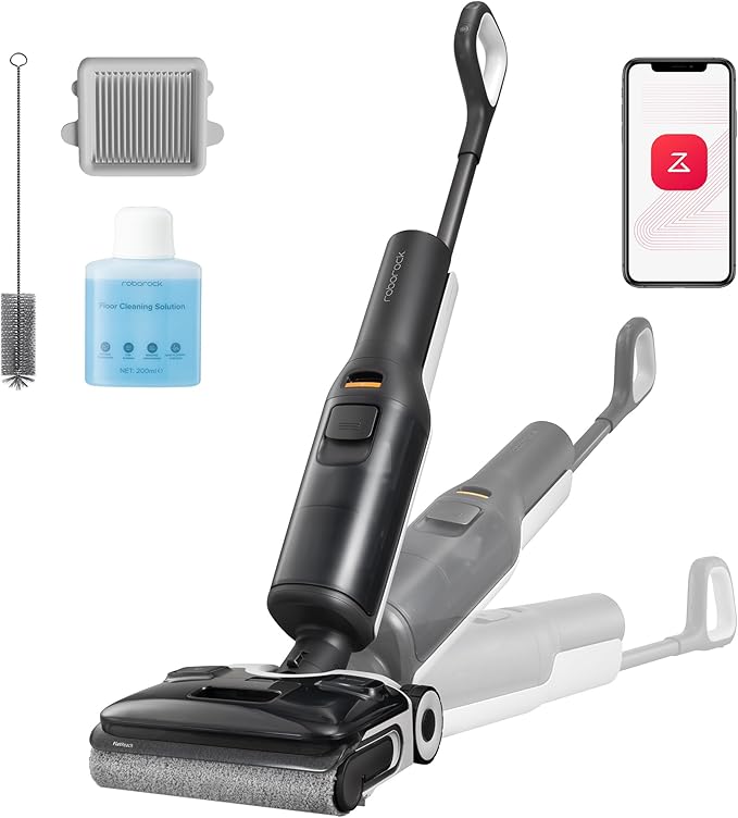 roborock F25 ACE Wet Dry Vacuum Cleaner, Cordless Vacuum Mop All in One for Hard Floor, 20000Pa Hardwood Floor Cleaner with Zero Tangle, 194°F Hot Air Flash Drying Electric Mop, 180° Lie Flat, WiFi