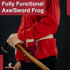 Armory Replicas - Ring Leather Universal O-Ring Medieval Style Axe Holder Belt Frog - Hand Crafted Genuine Leather Costume Weapon Holster Holder