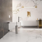 Toilet Brush and Holder,Stainless Steel Toilet Brushes for Bathroom with Holder 2pack Brushed Nickel