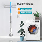 Ultrean Spin Brush, Cordless Electric Spin Scrubber with 4 Replaceable Brush Heads Adjustable Extension Handle, 2 Speed Shower Scrubber for Cleaning Bathroom, Tile, Floor, Tub