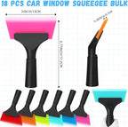 18 Pcs Small Squeegee 5 Inch Window Tint Silicone Squeegee Cleaning with Non Slip Handle Wiper Window Tinting Tools for Car Glass Mirror Shower Bathroom Auto (6 Colors)