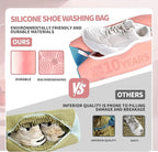 Upgrade Strong Clean Siliconic Shoe Washing Machine Bag 2 Pcs, XXXL Honeycomb Mesh Laundry Bag for Sneakers, Running Shoes, Sock, Delicates and Toys(40x25x25cm)
