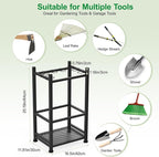 Dirza Garden Tool Organizer,Yard Tool Organizer for Garage Organization and Storage,Garden Tool Rack with 9 Loops for Garage, Shed, Outdoor,Easy Take Out and Storage,Will NOT tip over