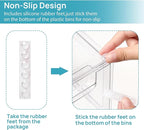 Vtopmart 8 Pack Stackable Under Sink Organizer Drawers, Clear Acrylic Storage Bins for Kitchen and Bathroom Cabinets, Baby Bottles, Cleaning Supplies, 6.6'' Tall Space-Saving Drawer System