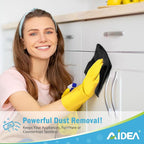 AIDEA Microfiber Cleaning Cloth-24PK, Soft Microfiber Towels for Cars, Absorbent Cleaning Rags, Lint-Free Streak-Free Wash Cloths for House, Kitchen, Window(12in.x12in), Black