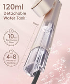 Travel Steamer for Clothes, 100-240V Dual Voltage Portable Garment Steamer, 1000W Travel Size Handheld Steamer & Iron 2 in 1 for Global & Europe Travel, Business, Home, Rose Gold