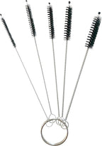 Green Piece® Glass Cleaner 2 Bottles (Made in USA) -16 oz and 5 Piece Mini Metal Nylon Tube Pipe Cleaner Brush Set with Keychain Ring Combo