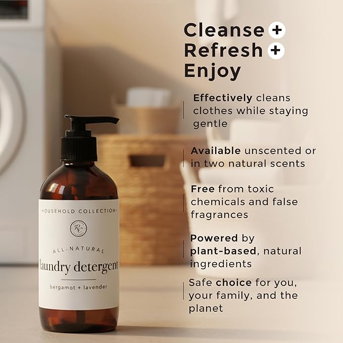 Liquid Laundry Detergent, 16 Oz, Bergamot + Lavender