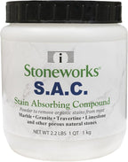SAC Poultice Powder (2.2 Lb) Powder to remove organic stains such as oil, grease, butter and other non-acid stains from most marble, granite, travertine, limestone & other porous natural stones