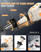 BQYPOWER Handheld Vacuum Cordless, 16000PA Strong Suction Hand Held Vacuum Cordless Rechargeable with Multiple Accessories, Portable Car Vacuum Cleaner High Power for Car Home Office